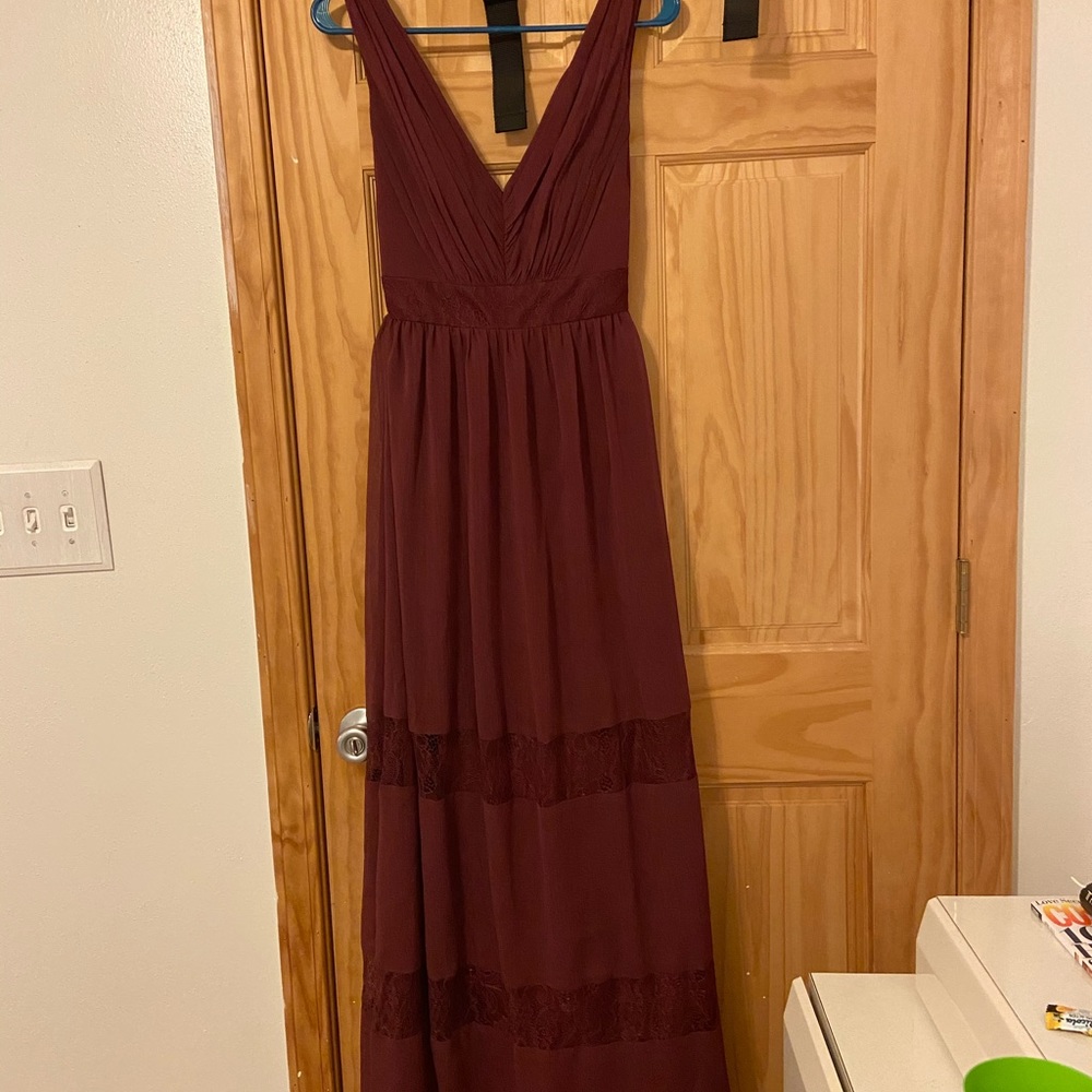 Wine bridesmaids dress